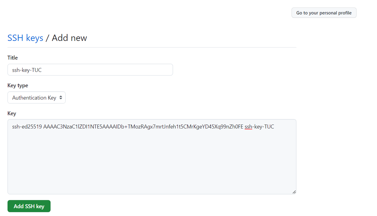 Deploy Public SSH Key to GitHub